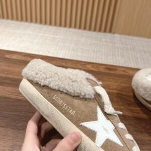 Giày Golden Goose 20mm Super Star Suede & Shearling Mules Best Quality