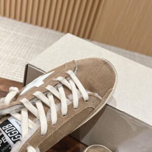 Giày Golden Goose 20mm Super Star Suede & Shearling Mules Best Quality