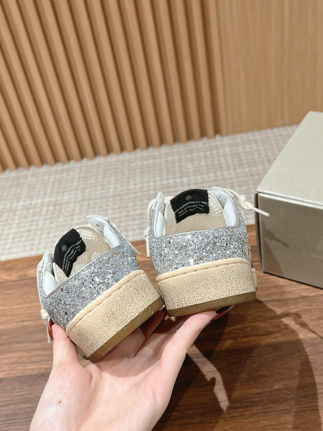 Giày Golden Goose Ball Star Slip on Glitter Detailing