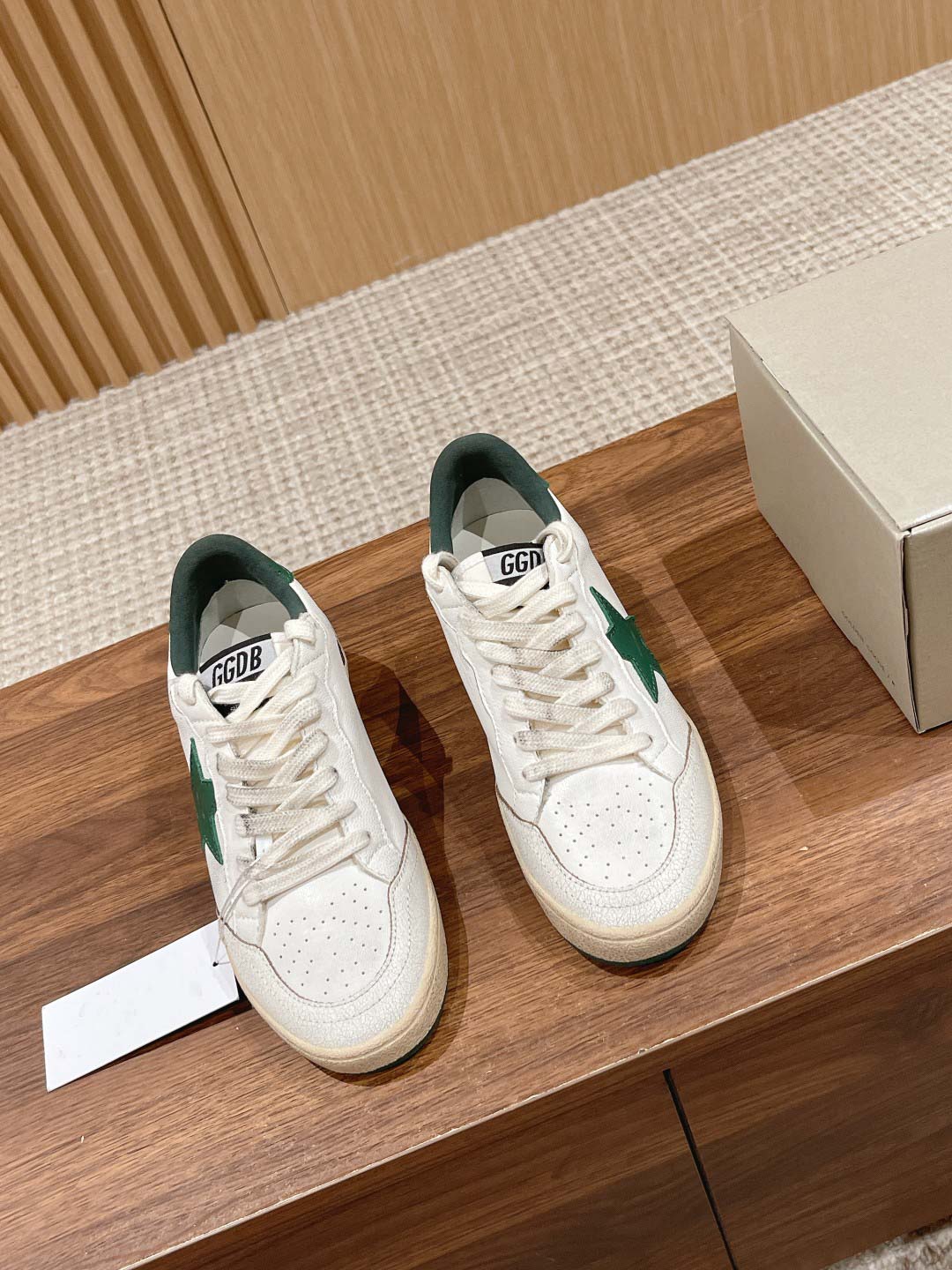 Giày Golden Goose Ball Star White Green