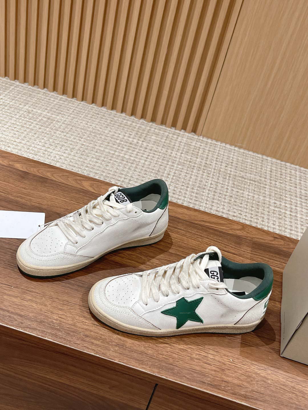 Giày Golden Goose Ball Star White Green