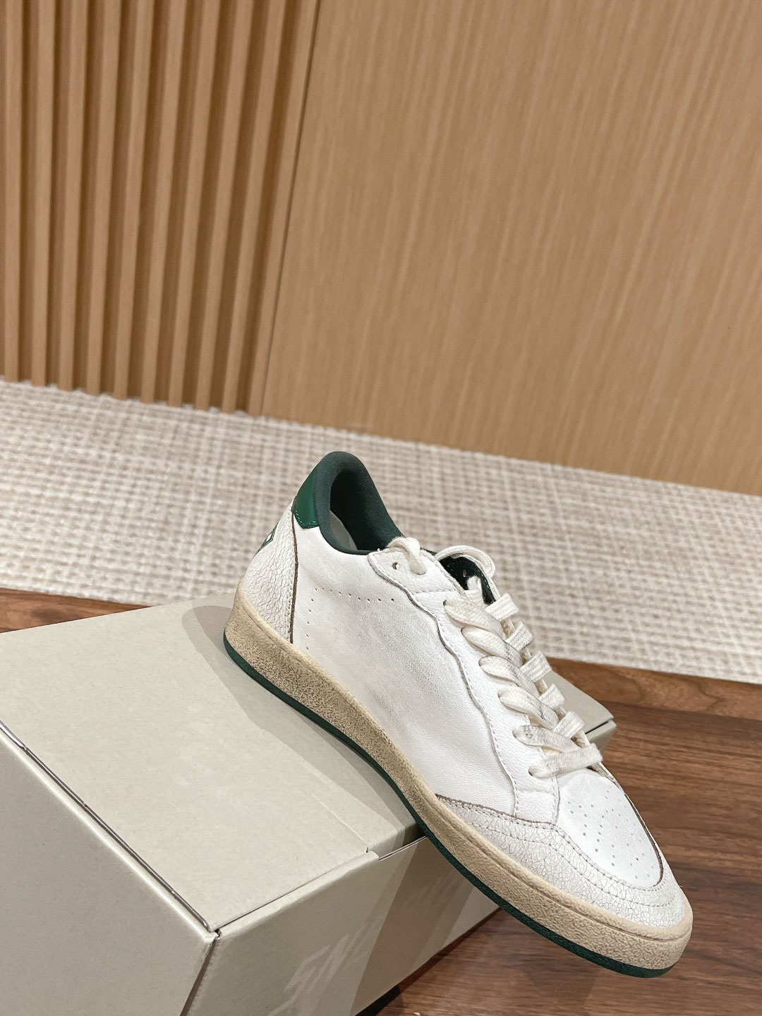 Giày Golden Goose Ball Star White Green