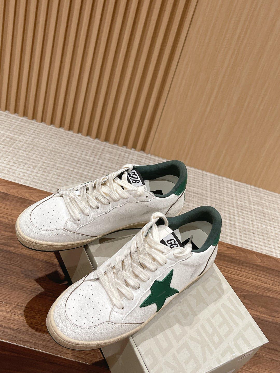 Giày Golden Goose Ball Star White Green