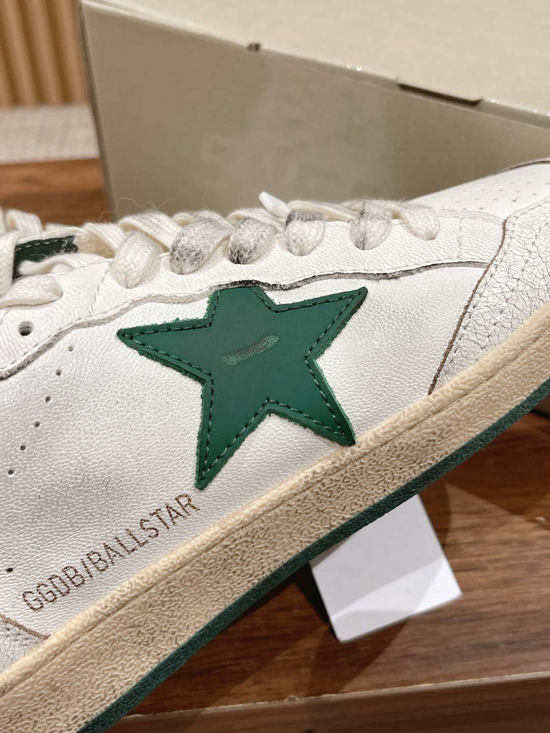 Giày Golden Goose Ball Star White Green