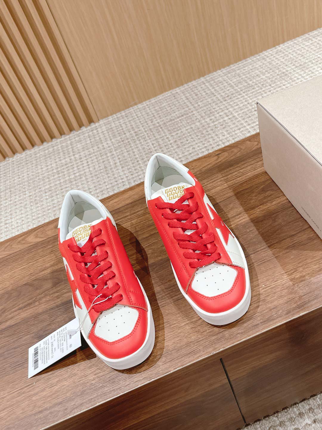 Giày Golden Goose Leather Stardan Red Sneakers