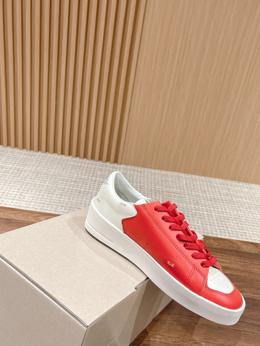 Giày Golden Goose Leather Stardan Red Sneakers