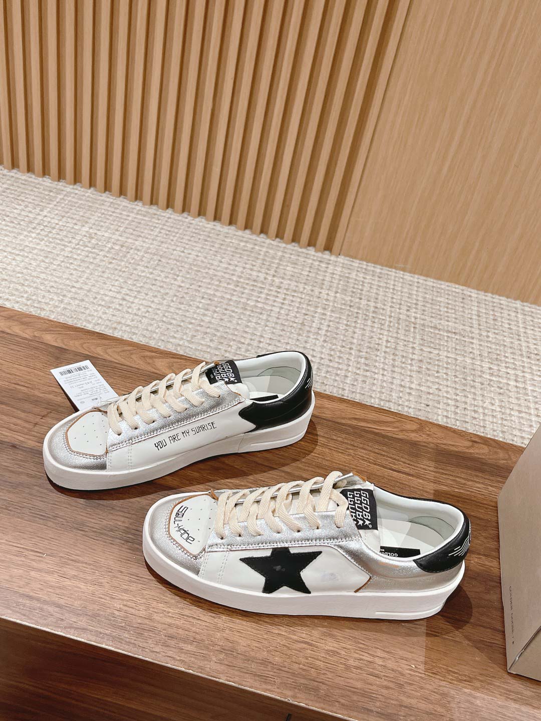 Giày Golden Goose Stardan Silver Black