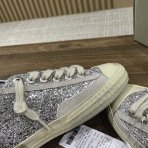 Giày Golden Goose Deluxe Brand V-Star Glittered Lace-Up