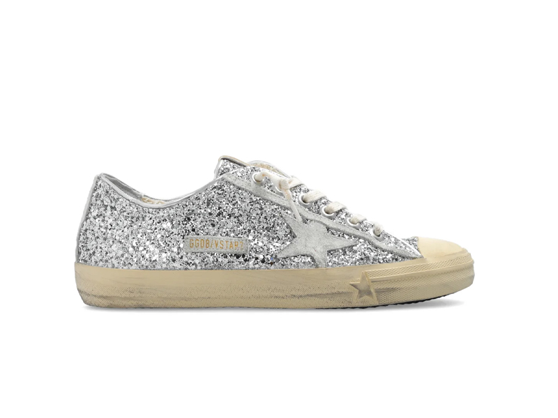 Giày Golden Goose Deluxe Brand V-Star Glittered Lace-Up