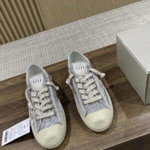 Giày Golden Goose Deluxe Brand V-Star Glittered Lace-Up