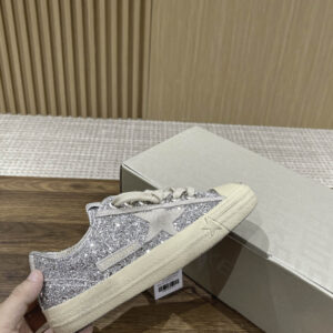 Giày Golden Goose Deluxe Brand V-Star Glittered Lace-Up