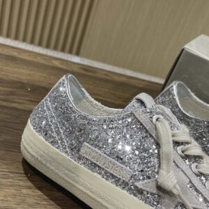 Giày Golden Goose Deluxe Brand V-Star Glittered Lace-Up