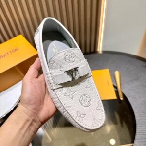 Giày Louis Vuitton Hockenheim Moccasin White