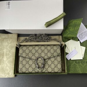 Gucci Dionysus GG Supreme Mini Họa Tiết Monogram Màu Beige