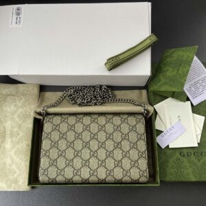 Gucci Dionysus GG Supreme Mini Họa Tiết Monogram Màu Beige