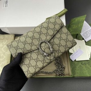 Gucci Dionysus GG Supreme Mini Họa Tiết Monogram Màu Beige