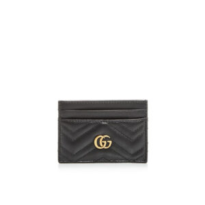 Ví Đựng Thẻ Gucci GG Marmont Quilted Leather Màu Đen