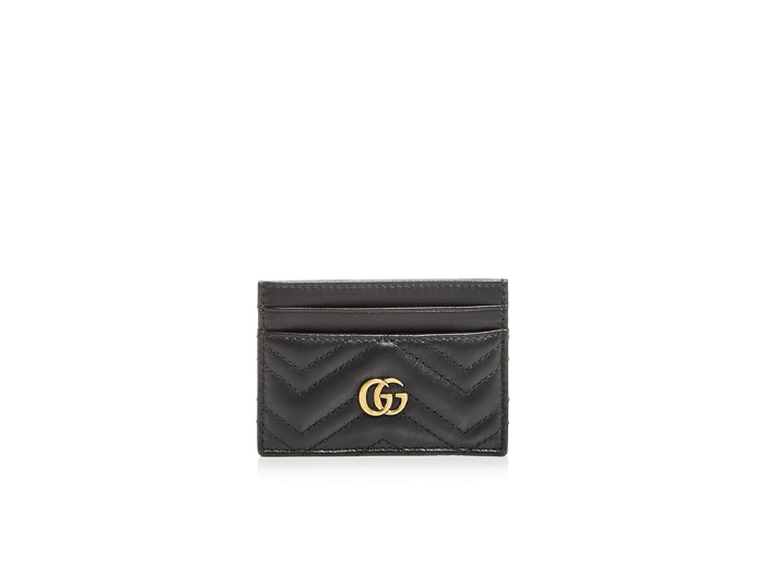 Ví Đựng Thẻ Gucci GG Marmont Quilted Leather Màu Đen