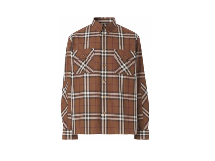 Áo Sơ Mi Burberry Brown Casual Check