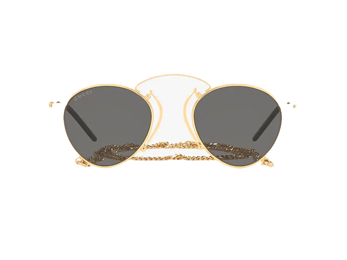 Kính mắt Gucci GG1034S 48 Grey & Gold Sunglasses
