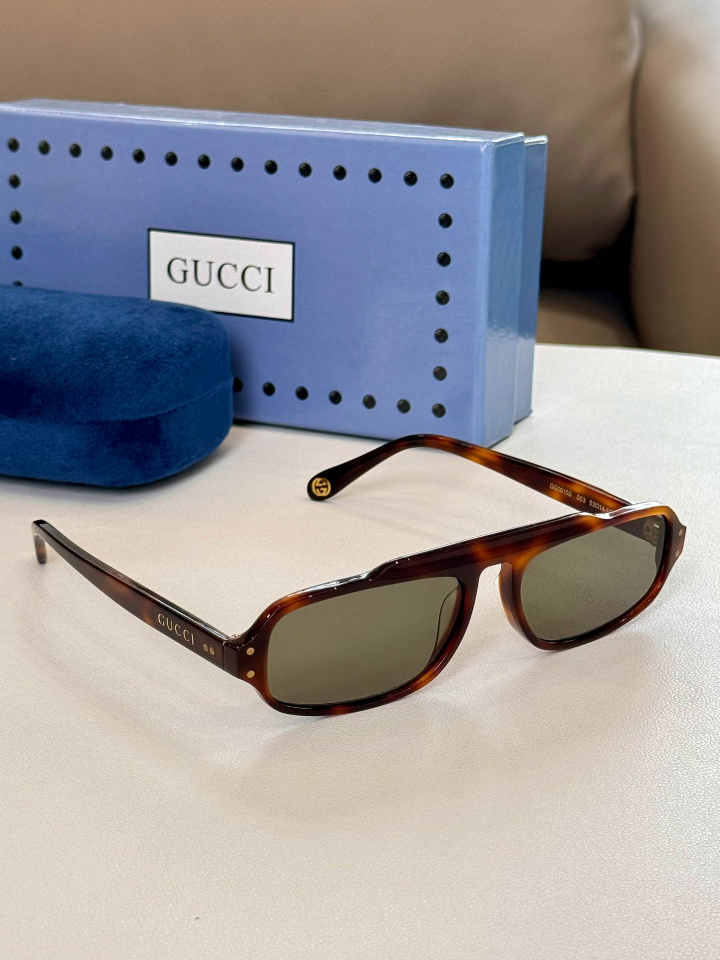 Kính mắt Gucci Unisex Designer Sunglasses in Brown Havana Tortoise