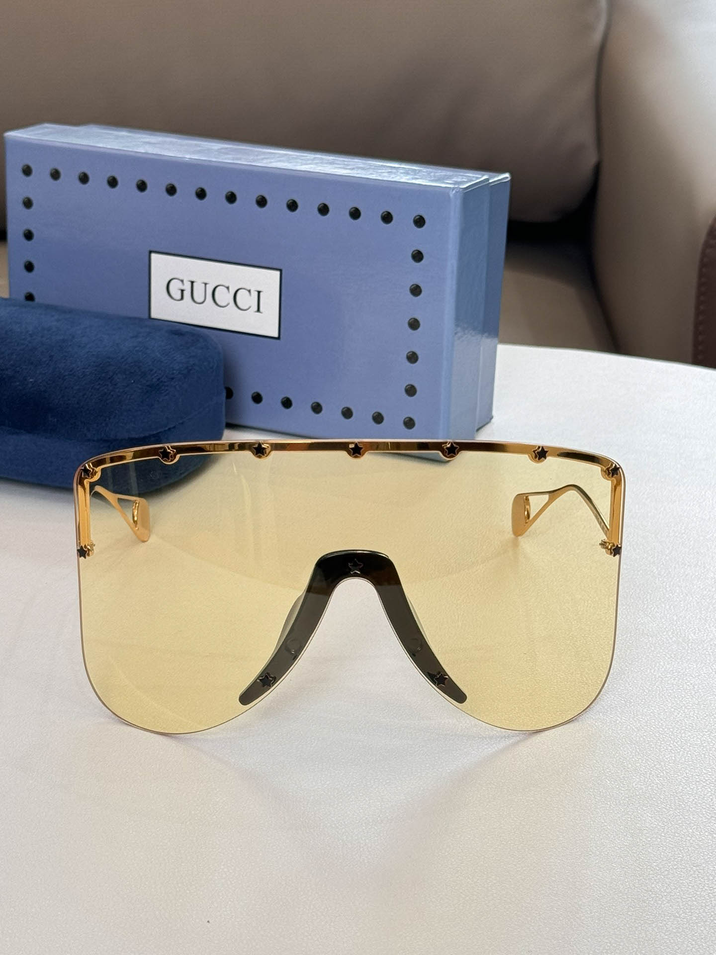 Kính mắt Gucci Unisex Gold Shield Sunglasses