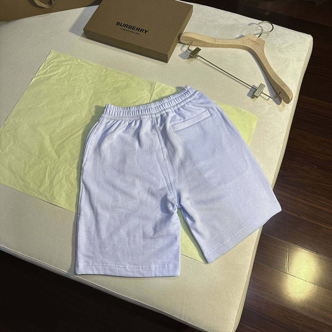 Quần Shorts Burberry Logo Print Baby Blue