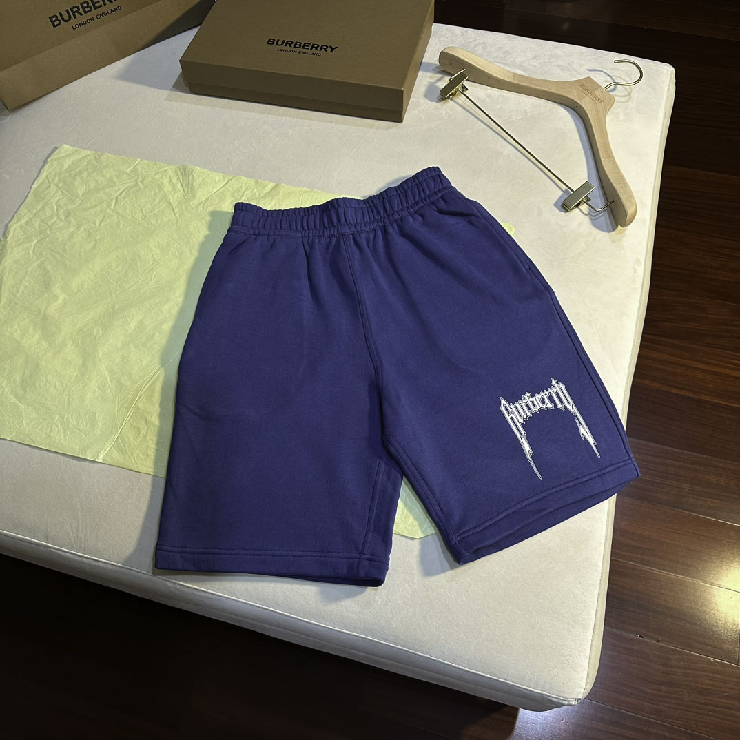 Quần Shorts Burberry Logo Print Blue