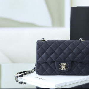 Túi Chanel 18B Gray Caviar Rectangular Mini Classic Flap Bag