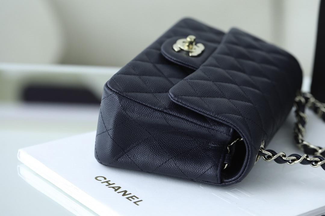 Túi Chanel 18B Gray Caviar Rectangular Mini Classic Flap Bag