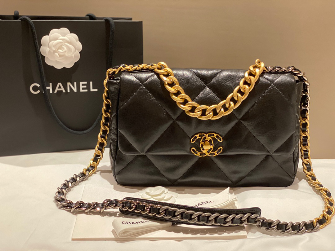 Túi Chanel 19 Flap Shoulder Bag Black Leather