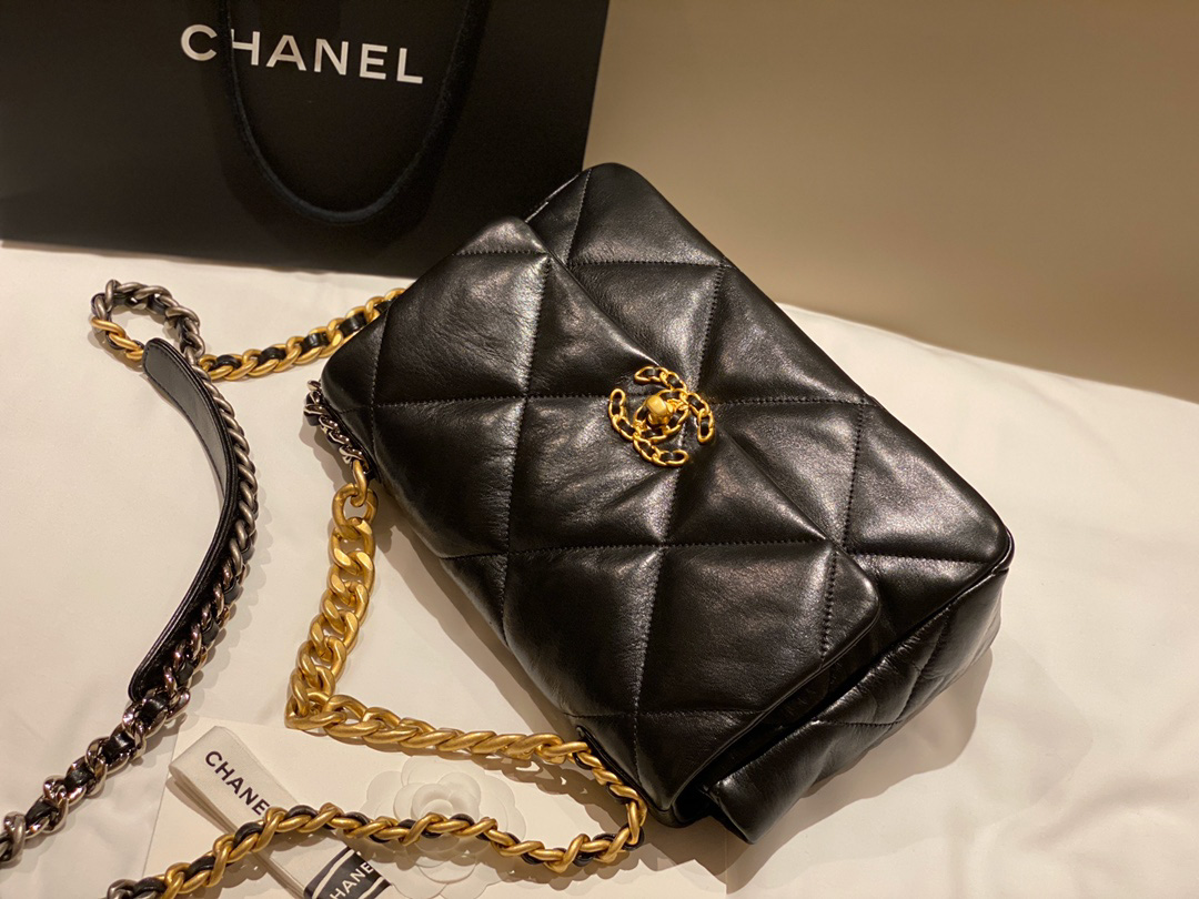 Túi Chanel 19 Flap Shoulder Bag Black Leather