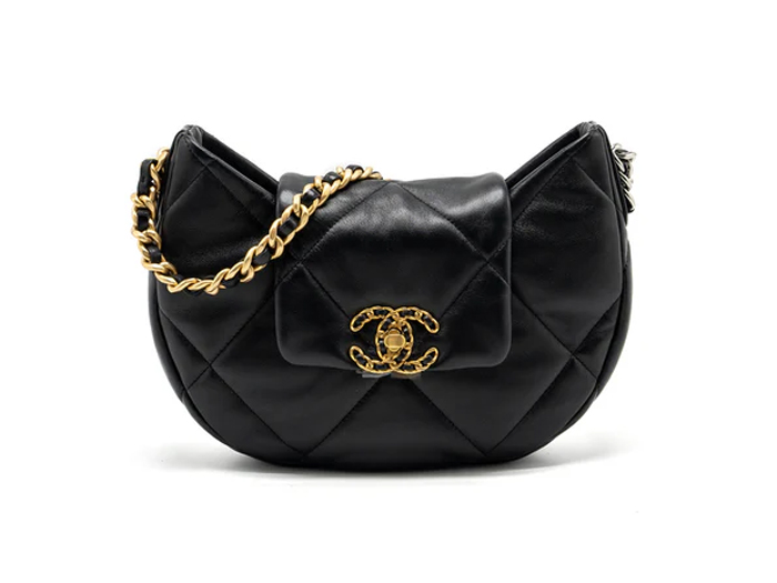 Túi Chanel 24C Hobo shoulder bag lambskin Black Multicolour