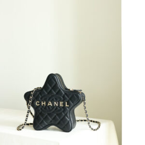 Túi Chanel 24C Star Bag Màu Đen Metallic Lambskin