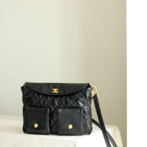 Túi Chanel 24P Small Hobo Handbag Màu Đen Calfskin 24CM Best Quality