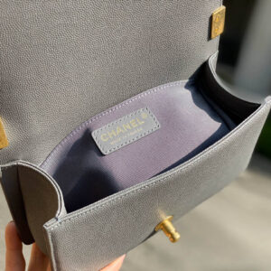 Túi Chanel Boy Mini Caviar Gray Best Quality