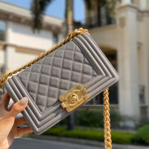 Túi Chanel Boy Mini Caviar Gray Best Quality