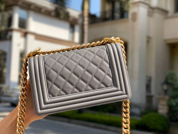 Túi Chanel Boy Mini Caviar Gray Best Quality