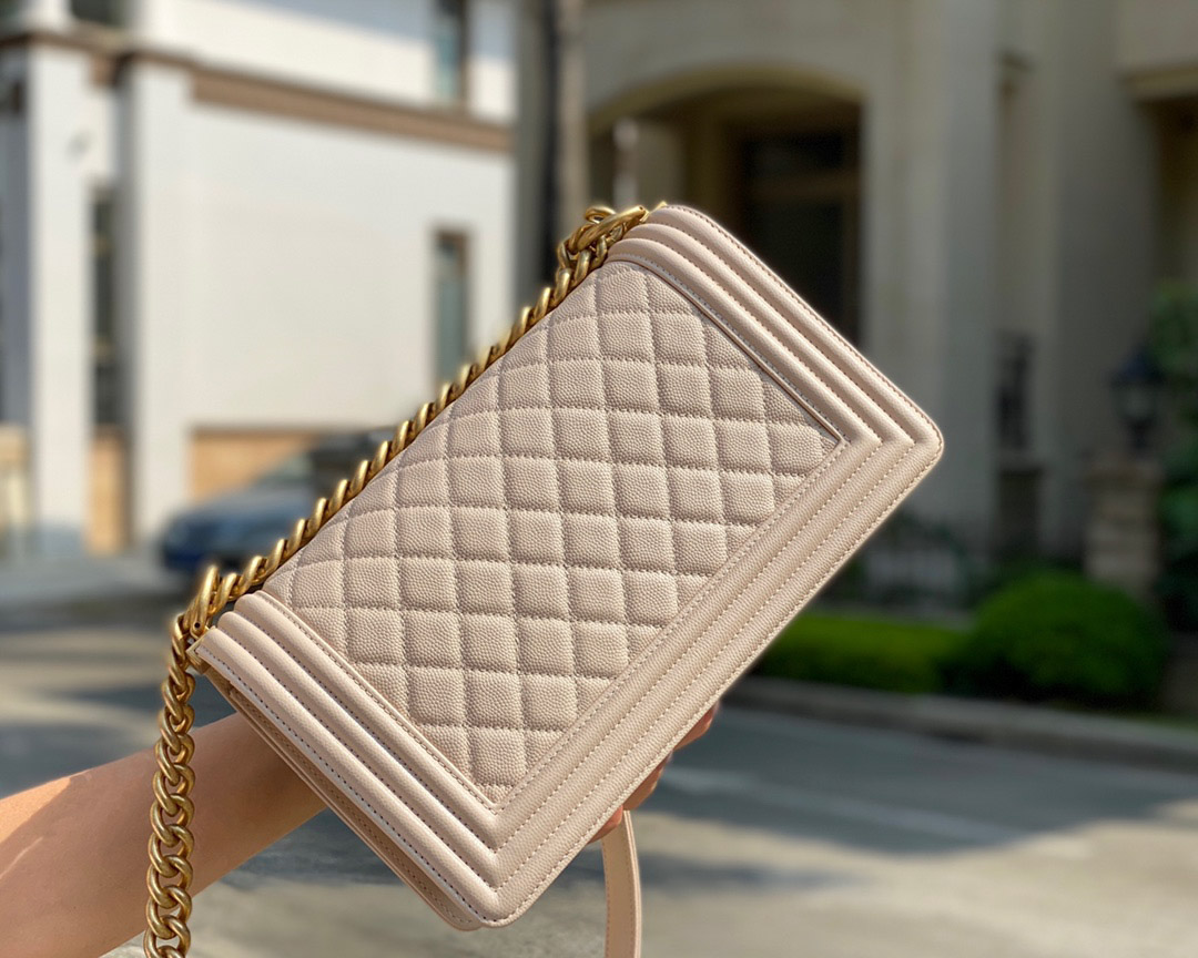 Túi Chanel Boy Small Caviar Nude Best Quality