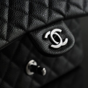 Túi Chanel Classic Flap Bag Mini Black Sliver Grained Calfskin