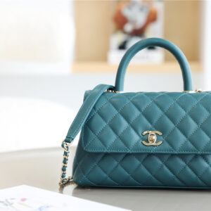 Túi Chanel Coco Bag Quilted Caviar With Lizard Green