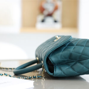 Túi Chanel Coco Bag Quilted Caviar With Lizard Green