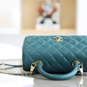 Túi Chanel Coco Bag Quilted Caviar With Lizard Green