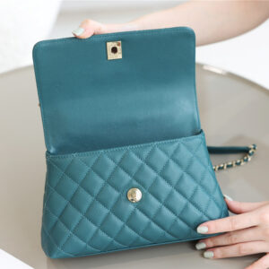 Túi Chanel Coco Bag Quilted Caviar With Lizard Green