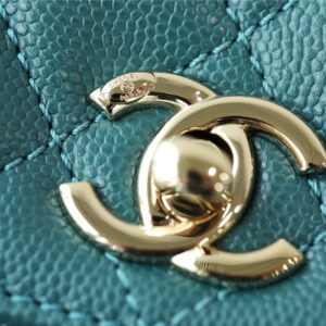 Túi Chanel Coco Bag Quilted Caviar With Lizard Green