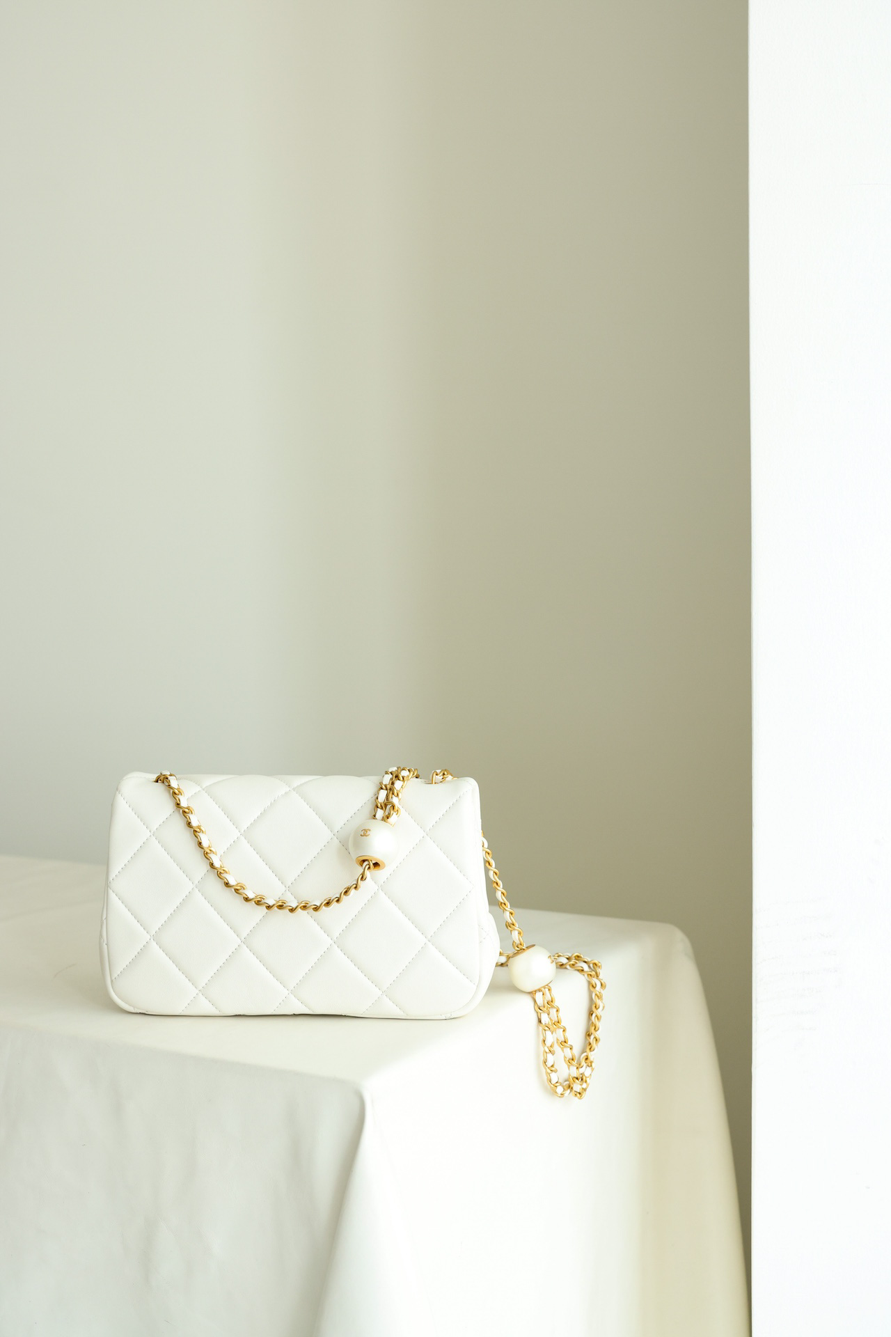 Túi Chanel Flap Bag Caviar White