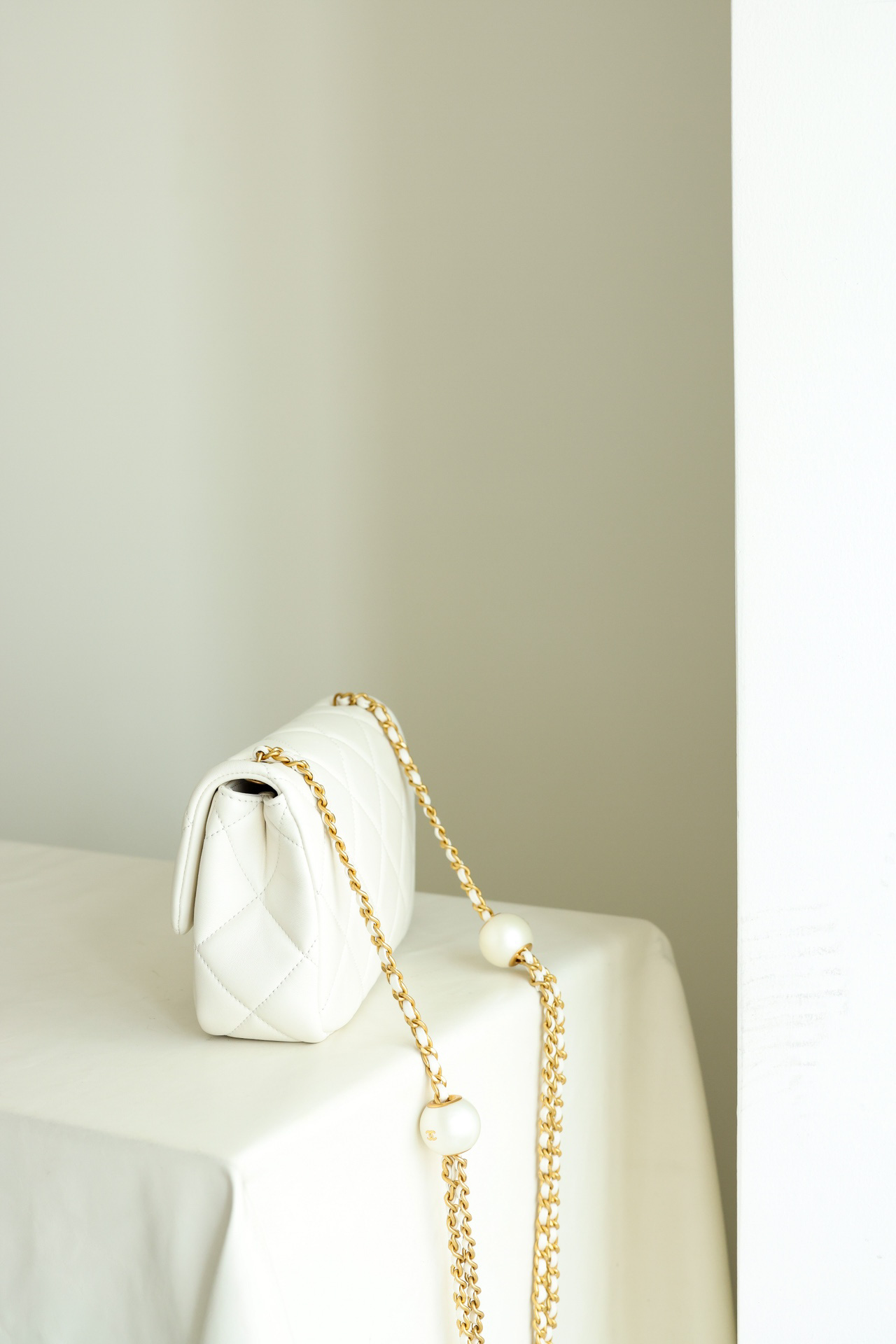 Túi Chanel Flap Bag Caviar White