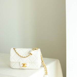 Túi Chanel Flap Bag Mini Caviar White