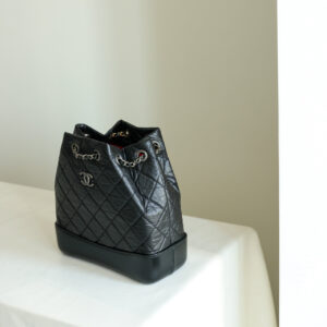 Túi Chanel Gabrielle Backpack Black Aged Calfskin Small Black Mixed Hardware