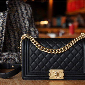 Túi Chanel Leboy Caviar Gold Black Medium